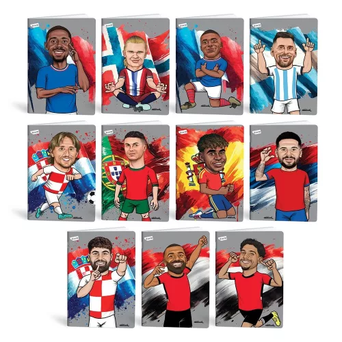 Füzet kockás LIPAMILL A/4 40 lapos Football icons