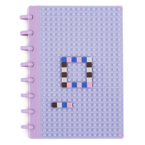 Spirálfüzet vonalas OXY lego design A/5 80 lapos lila