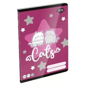   Füzet sima LIZZYSULI A/5 32 lapos 20-32 Kittok Stars Purrfect