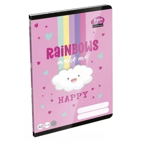   Füzet vonalas LIZZYSULI A/5 32 lapos 21-32 4-8.osztályos Lollipop Rainbow