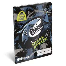   Füzet vonalas LIZZYSULI A/5 32 lapos 14-32 1.osztályos  Shark Attack
