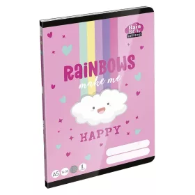   Füzet vonalas LIZZYSULI A/5 32 lapos 16-32 2.osztályos Lollipop Rainbow