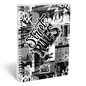 Spirálfüzet vonalas LIZZYSULI A/4 70 lapos Street Rules