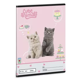   Füzet sima ARS UNA A/5 32 lapos 20-32 Cute Animals-Tea Party