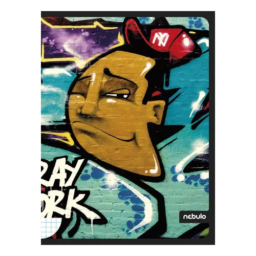 Füzet kockás NEBULO A/4 40 lapos Graffiti