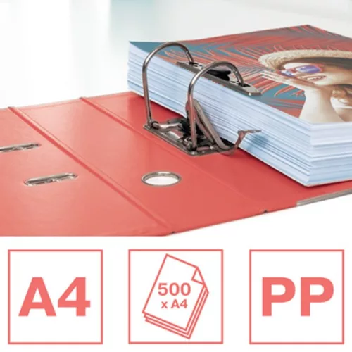 Iratrendező ESSELTE Colour Breeze Standard A/4 75 mm élvédős korall