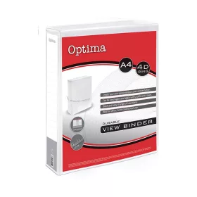 Gyűrűskönyv OPTIMA panorámás A/4 4 gyűrű 38mm fehér
