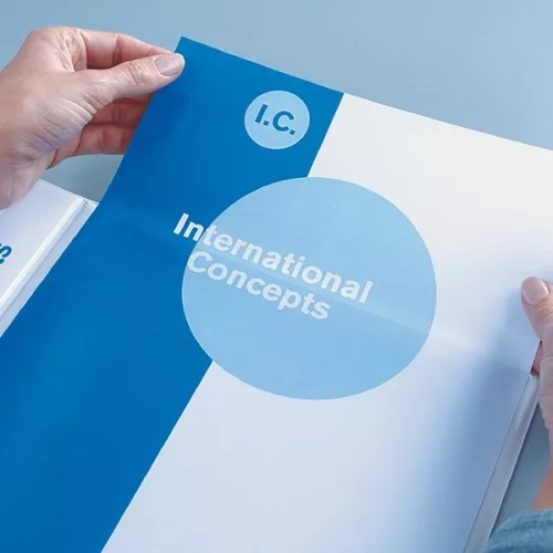 Gyűrűskönyv ESSELTE panorámás A/4 25 mm 4 gyűrű kék