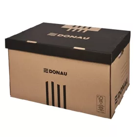   Archiváló konténer dobozoknak DONAU 555x370x315 mm felfelé nyíló tetővel barna