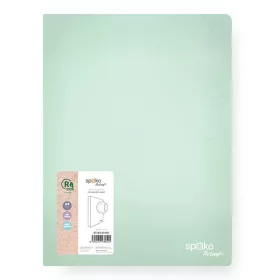   Gyűrűskönyv SPOKO ReLeaf PP A/4 35 mm 4 gyűrű SoftTouch menta zöld