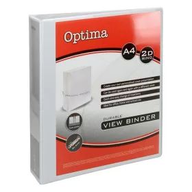 Gyűrűskönyv OPTIMA panorámás A/4 2 gyűrű 50mm fehér