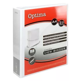 Gyűrűskönyv OPTIMA panorámás A/4 2 gyűrű 75mm fehér