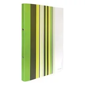   Gyűrűskönyv, Optima A/4, 2 gyűrűs, csíkos mintás, többféle szín