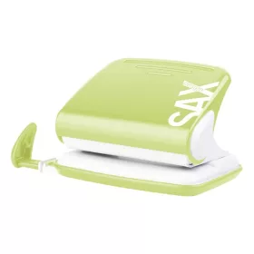 Lyukasztó SAX 318 Design 2 lyukú fém 20 lap világoszöld