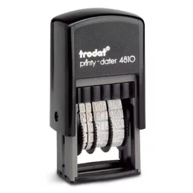   Bélyegző Trodat 4810 dátumbélyegző, számmal megjelenített, fekete ház, fekete párna
