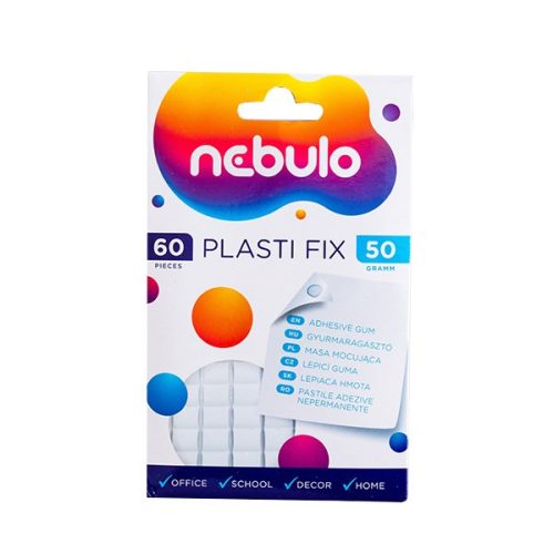 Gyurmaragasztó NEBULO Plasti Fix 50 g fehér 60 kocka/csomag
