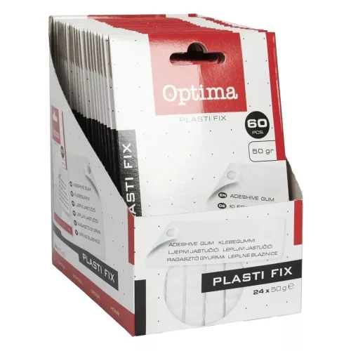 Gyurmaragasztó OPTIMA 50 g fehér 60 kocka/csomag