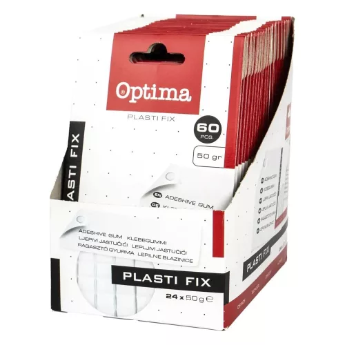 Gyurmaragasztó OPTIMA 50 g fehér 60 kocka/csomag