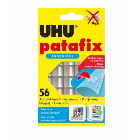   Gyurmaragasztó, UHU Patafix, kétoldalas átlátszó, 56 kocka/cs.