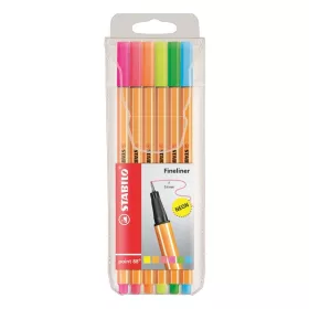 Tűfilc STABILO Point 88 neon 6 darabos készlet