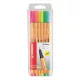 Tűfilc STABILO Point 88 neon 6 darabos készlet
