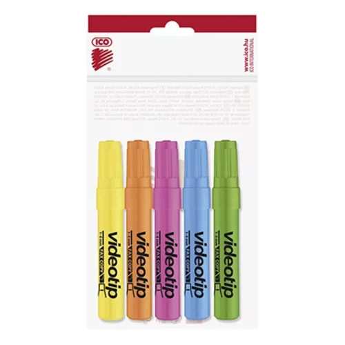 Szövegkiemelő készlet ICO Videotip 1-4mm 5 darabos