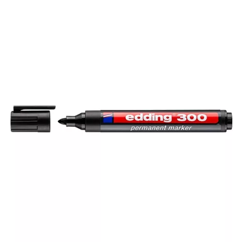 Alkoholos marker EDDING 300 kerek fekete