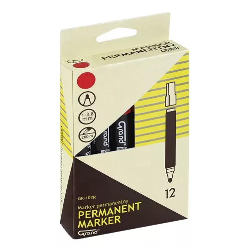 Alkoholos marker GRAND kerek piros