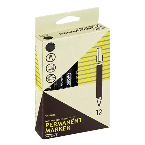 Alkoholos marker GRAND vágott fekete