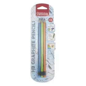 Grafitceruza OPTIMA HB háromszögletű radíros 3 darabos