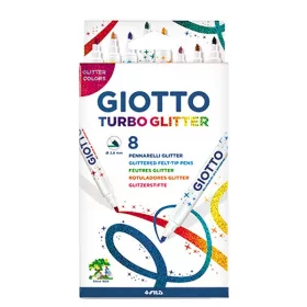 Filctoll GIOTTO Turbo Glitter csillámos 8 darabos készlet