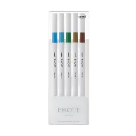   Tűfilc UNI EMOTT 5 darabos készlet 0,4mm (égkék, türkiz, pálmazöld, sötétsárga, barna)