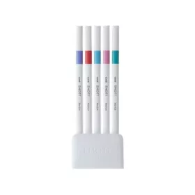   Tűfilc UNI EMOTT 5 darabos készlet 0,4mm (világoslila, korall piros, világoskék, világosrózsaszín, smaragdzöld)