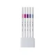 Tűfilc UNI EMOTT 5 darabos készlet 0,4mm (babarózsaszín, pink, mályva, lila, tengeri köd)
