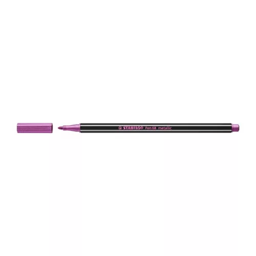 Filctoll STABILO Pen 68 metallic rózsaszín
