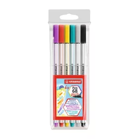 Ecsetfilc STABILO Pen 68 Brush 6  darabos készlet