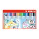Ecsetfilc STABILO Pen 68 Brush 25  darabos fémdobozban