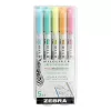 Szövegkiemelő készlet kétvégű ZEBRA Mildliner fluorescent 1,4-4,0 mm 5 darabos
