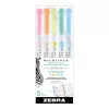 Szövegkiemelő készlet kétvégű ZEBRA Mildliner fluorescent 1,4-4,0 mm 5 darabos