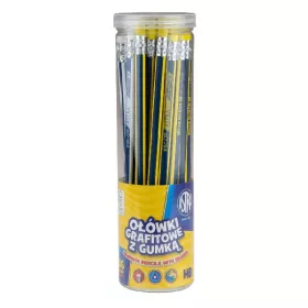   Grafitceruza ASTRA radíros fekete-sárga csíkos HB 36 darabos