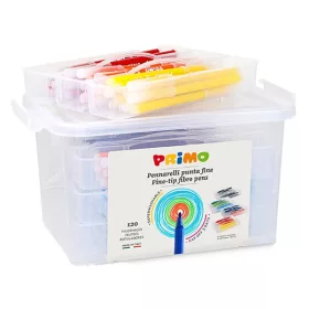   Filctoll PRIMO színes 12 színű 120 darabos kerek, műanyag tartóban