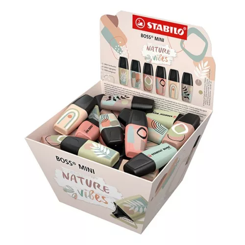 Szövegkiemelő készlet STABILO Boss Mini Naturevibes 50 darabos