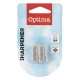 Hegyező OPTIMA fém bordázott fogórész 2 lyukú 1db/bliszter