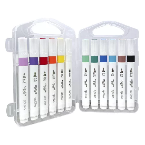 Filctoll SPOKO Colour Pop háromszögletű vízbázisú 12 darabos