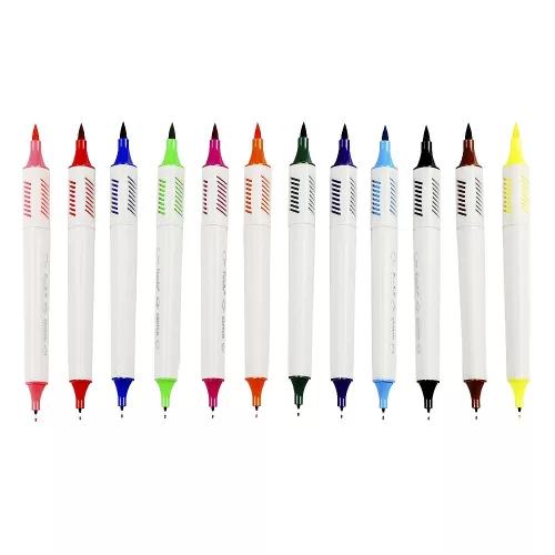 Filctoll FIORELLO GR-F726-12 színes kétvégű 12 darabos készlet