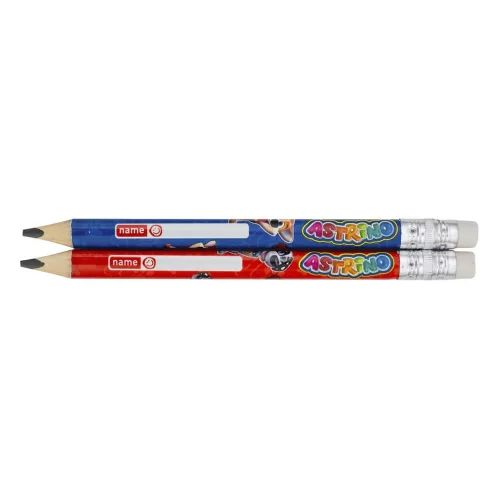 Grafitceruza ASTRA radíros háromszögletű ajándék hegyezővel HB 2+1 db/bliszter