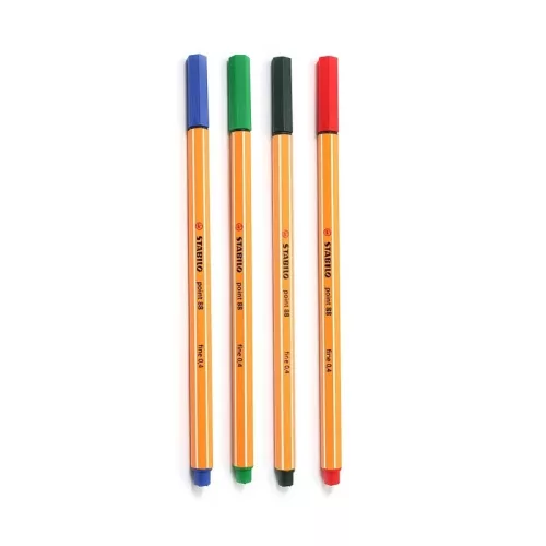 Tűfilc készlet Stabilo (0,4mm) - 4db-os