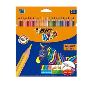 Színes ceruza 24db-os készlet, Bic Evolution, hajlékony