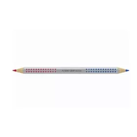  Postairón Faber-Castell, vastag, háromszögletű, piros-kék