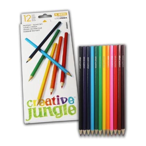 Színes ceruza Creative Jungle hatszögletű 12 darabos